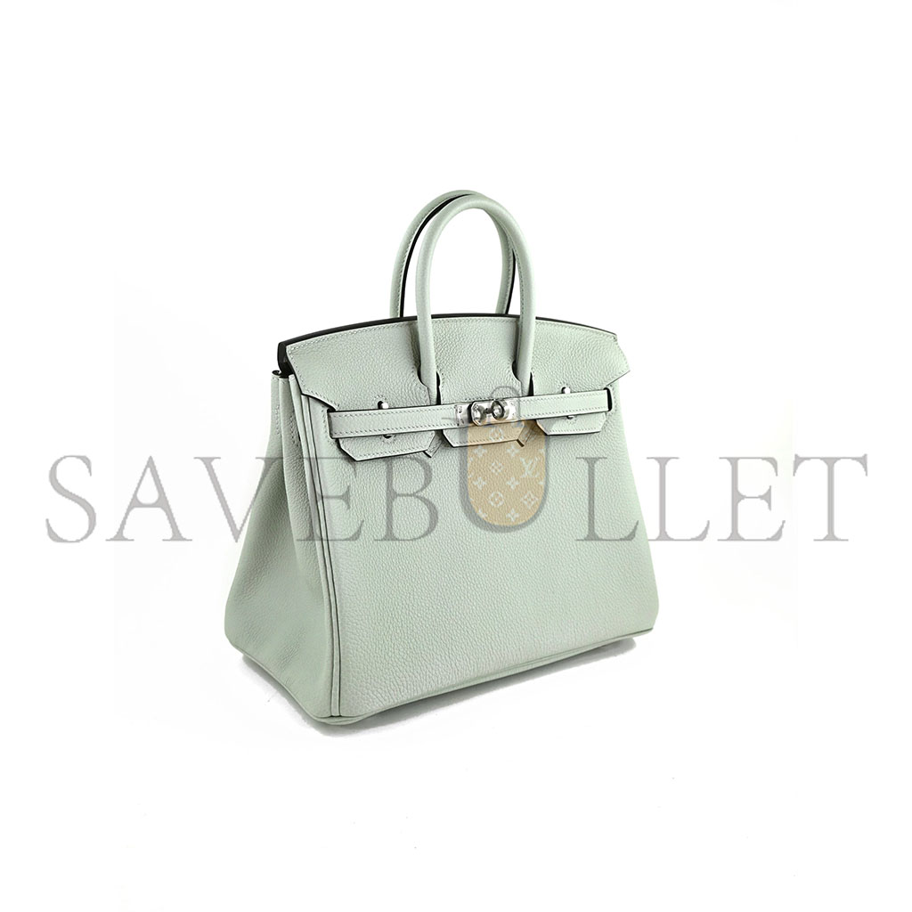 H**mes master birkin 20 togo leather bubble green silver buckle h028367ca12 (20*16*11cm)
